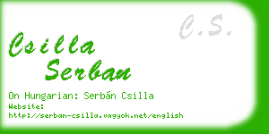 csilla serban business card